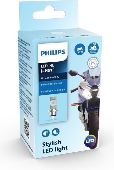Actual product image Philips Ultinon Pro3022 LUM11636U3022X1 Lampe LED pour éclairage avant moto