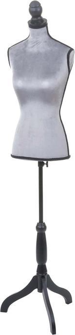 Immagine prodotto Swisshandel24 Manichino da sarto, torso di manichino femminile, schiuma - grigio velluto