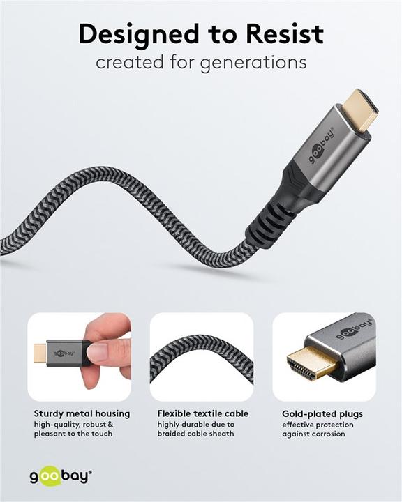 Actual product image Goobay DisplayPort - HDMI (Type A) (1 m, DisplayPort)