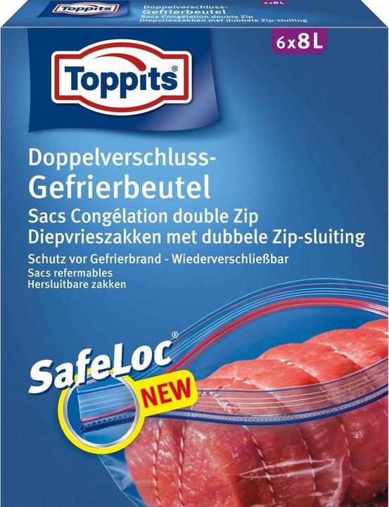 Actual product image Toppits Double closure freezer bag (6 x)
