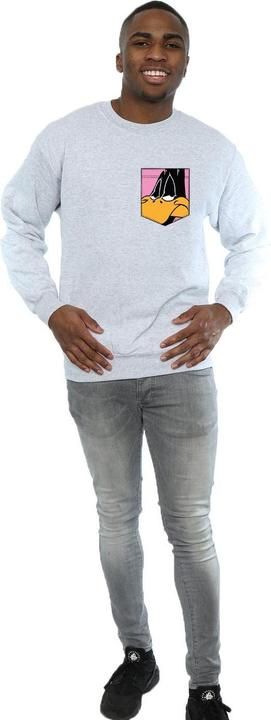 Immagine prodotto Looney Tunes Daffy Duck Face Faux Pocket Felpa Uomo (L)