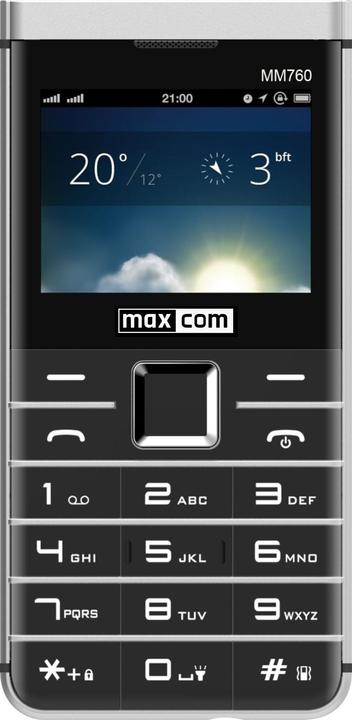 Actual product image Maxcom MM 760 Dual SIM Black Phone (2G)