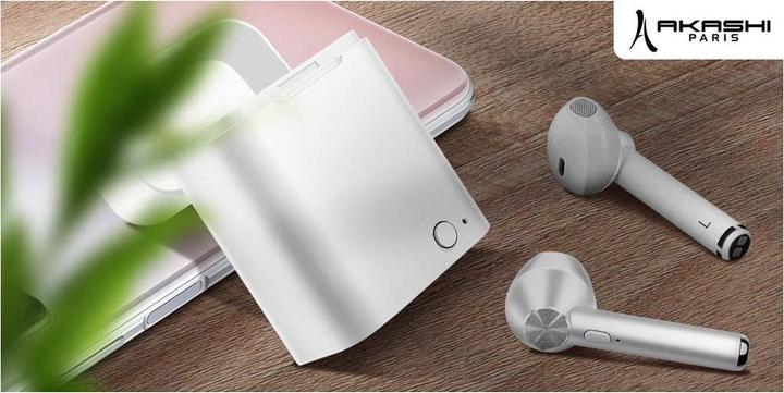 Actual product image Akashi Ecouteurs True Wireless Blancs (30 h, Wireless)