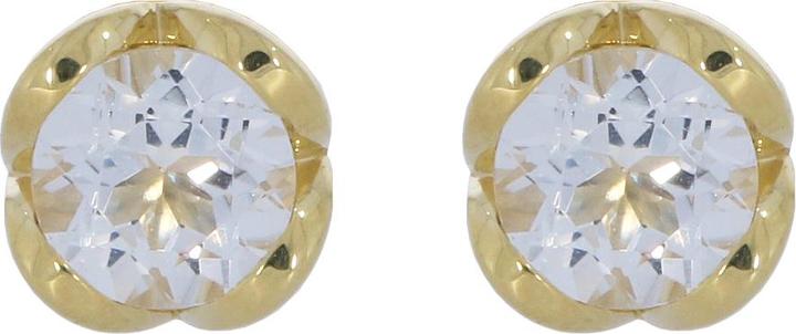 Xen ONE Ohrstecker mit Weisstopas 375 Gelbgold (375 Gelbgold)