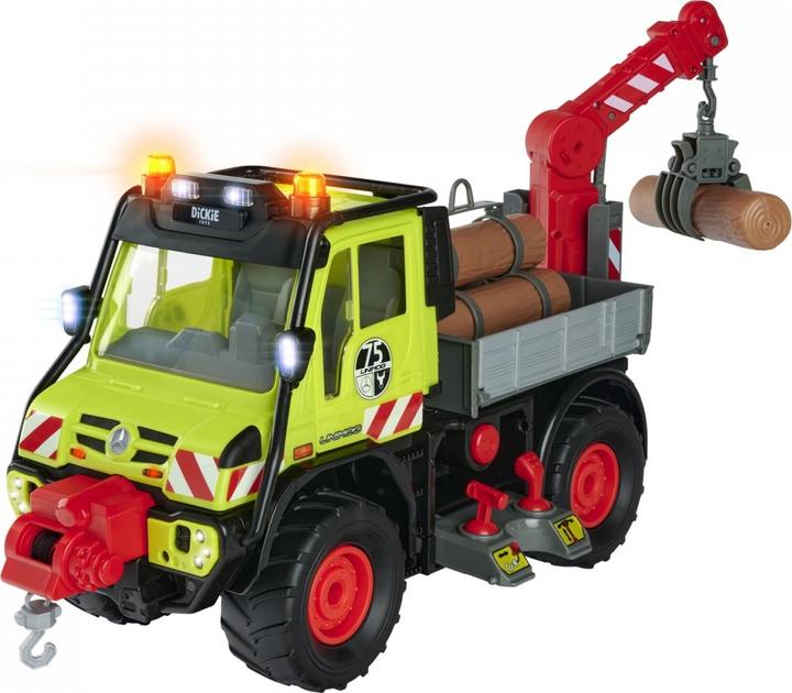 Dickie Mercedes Benz Unimog U530 per i lavori forestali