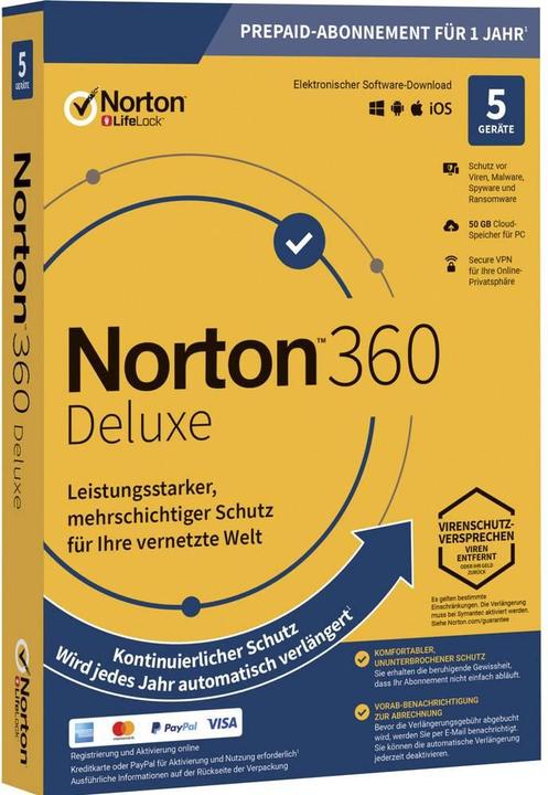 Productafbeelding Norton 360 Deluxe (5 Gebruiker, 12 maanden)