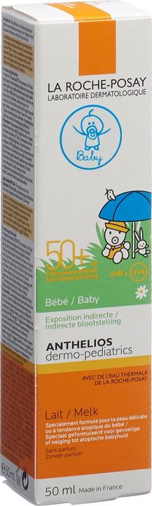 Immagine prodotto La Roche Posay Anthelios Dermo-Kids Latte per bambini Latte nutriente con protezione solare (Latte solare, SPF 50+, 50 ml, 86 g)