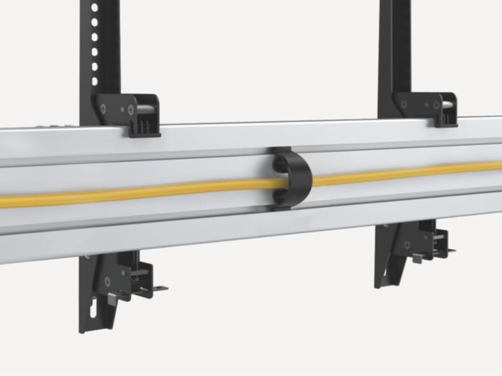 Produktbild equip Pro - Klammer für 2 LCD-Displays - Kunststoff, Aluminium, Stahl - Schwarz, Silbe (Decke, 55", 50 kg)
