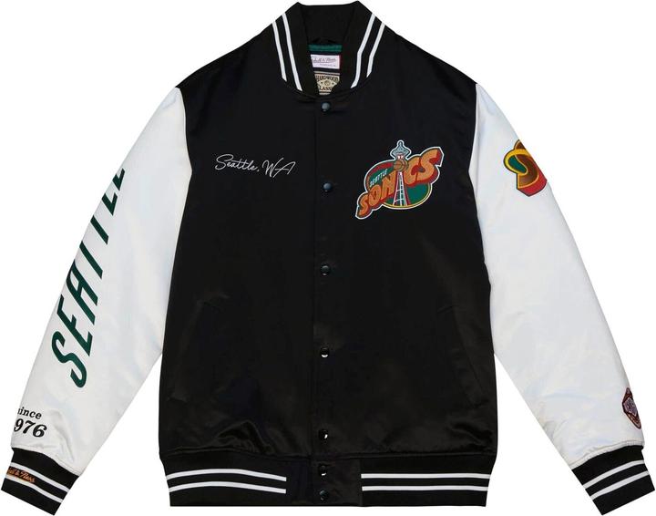 Mitchell & Ness M&N Varsity Satin Jacke - NBA Seattle SuperSonics - L (L)