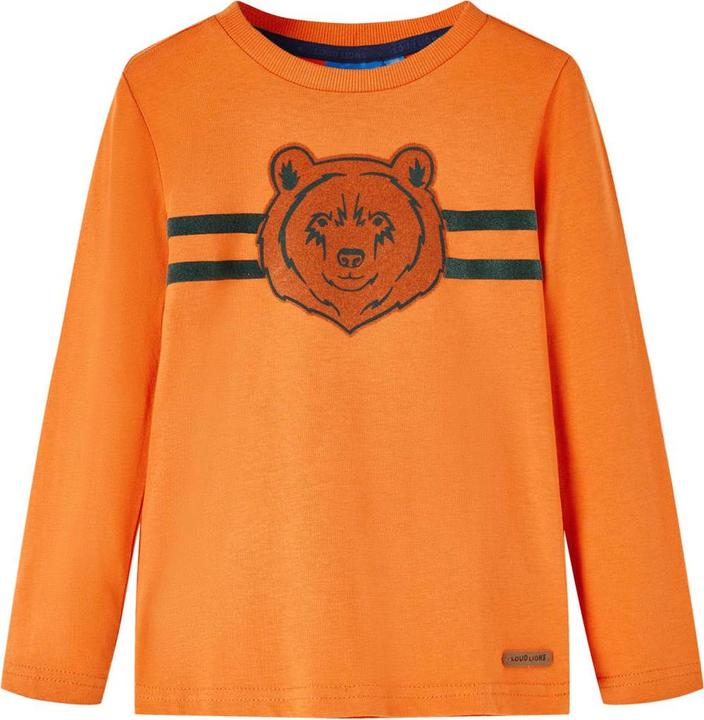 Produktbild VidaXL Kinder-Langarmshirt Dunkelorange 128,Material: 100 (128)