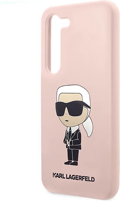 Actual product image Karl Lagerfeld KLHCS23MSNIKBCP S23+ S916 hardcase pink/pink Silicone Ikonik (Samsung Galaxy S23+)
