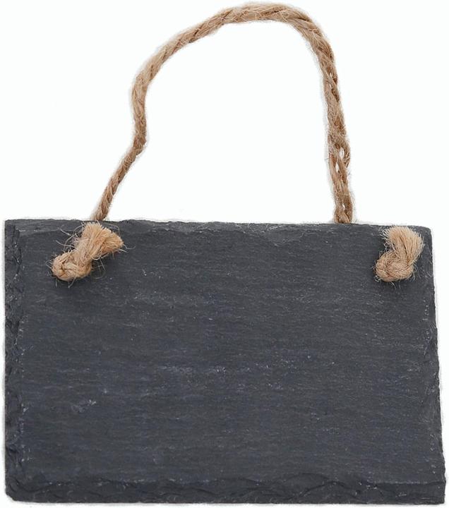 Actual product image Novaliv Schiefertafel zum Aufhängen mit Juteband Memotafel Kreidetafel Wandeko (1, 8 cm Tafel) (Blackboard, 12 x 8 cm)