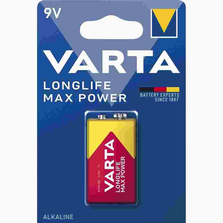 Energie-Label Varta Longlife Max Power (1 Stk., 9V Block, 580 mAh)