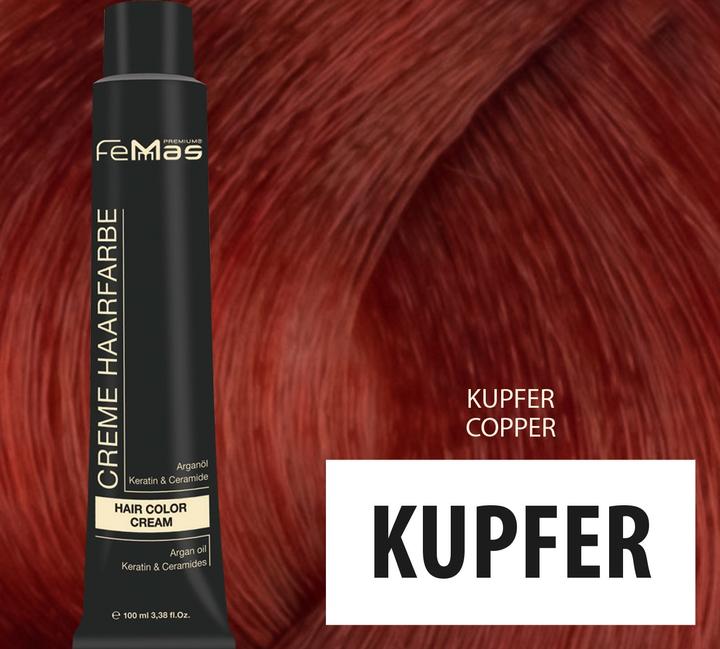 Actual product image FemMas Copper) Hair Color Pure & Mix 100ml