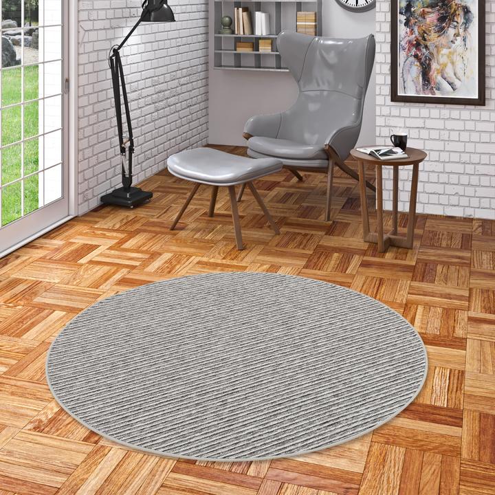 Image du produit Snapstyle Streifenberber Tapis Marta Rond (200x200 cm)