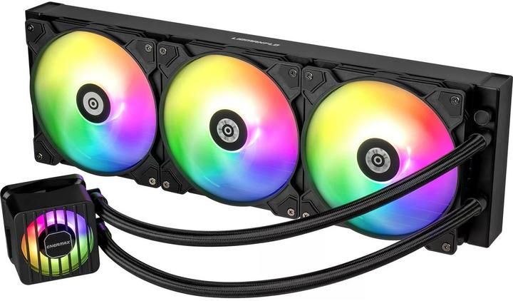 Actual product image Enermax LIQMAXFLO 420mm CPU AIO liquid cooler - Xtreme double chamber pump - VRM water block ARGB