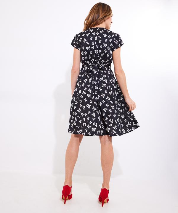 Actual product image Joe Browns Bow Print Knee-Length Dress (34)