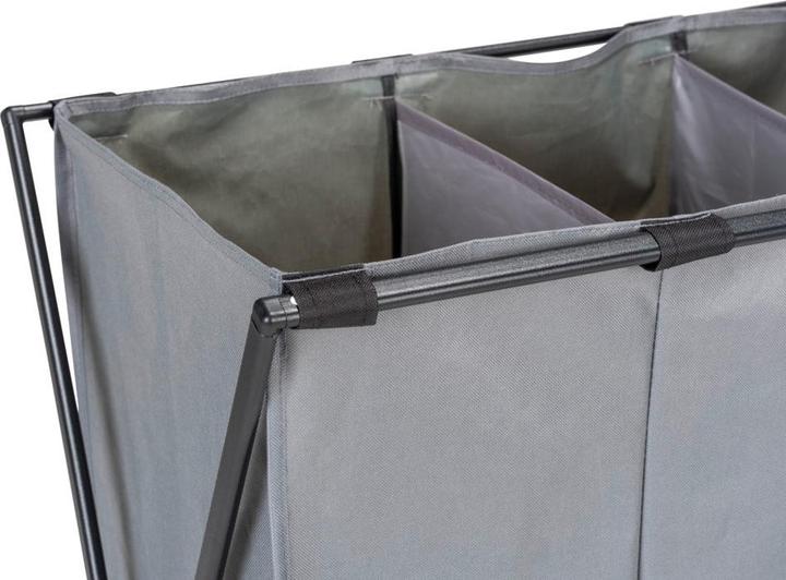 Image du produit Wenko Wäschesammler Mod. Trio XL Grau mit drei Fächern