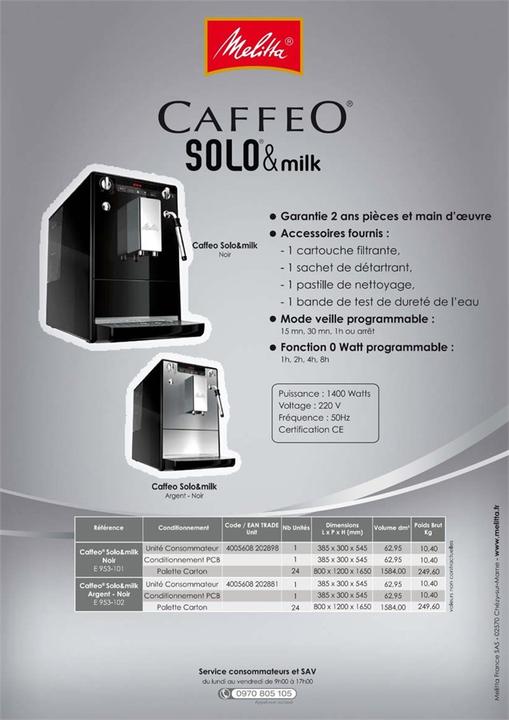 Immagine prodotto Melitta Caffeo Solo Latte (Spina CH)