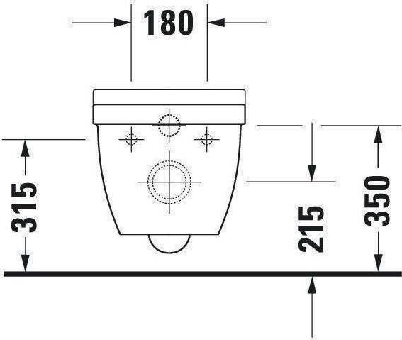 Productafbeelding Duravit Wandcloset STARCK 3 RIMLESS diep, 360x540mm wit WG