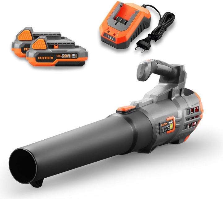 Productafbeelding Fuxtec 20V accu bladblazer FX-E1LB20 SET 1 met 2 x accu 2Ah, 1 x lader 1A (Oplaadbare batterij, Vacuüm en ventilator)