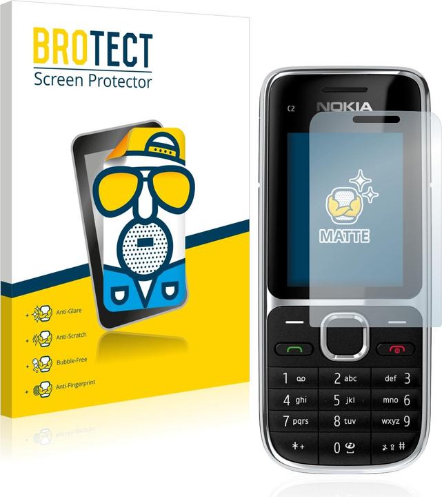 Actual product image BROTECT Anti-glare screen protector matt (2 Piece, Nokia X2-01)