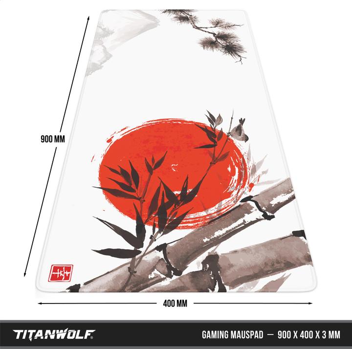 Image du produit Titanwolf Tapis de souris de jeu, 900 x 400mm XXL Speed Tapis de souris de jeu, Tapis de souris Très grande (XXL)