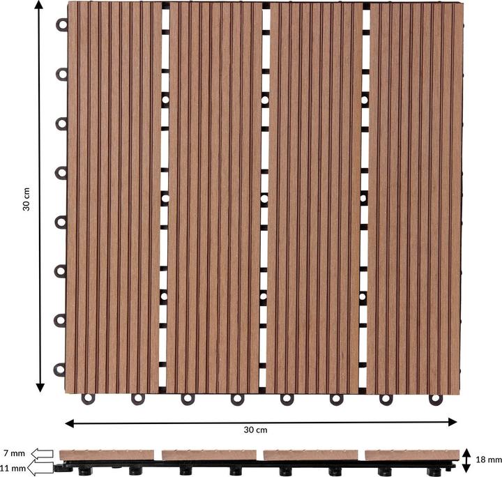 Image du produit Casaria WPC Fliesen (66 x, 30 x 30 cm)