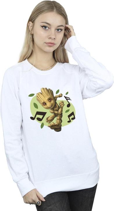 Actual product image Womens/Ladies Guardians Of The Galaxy Groot Musical Notes Sweatshirt (XXL)