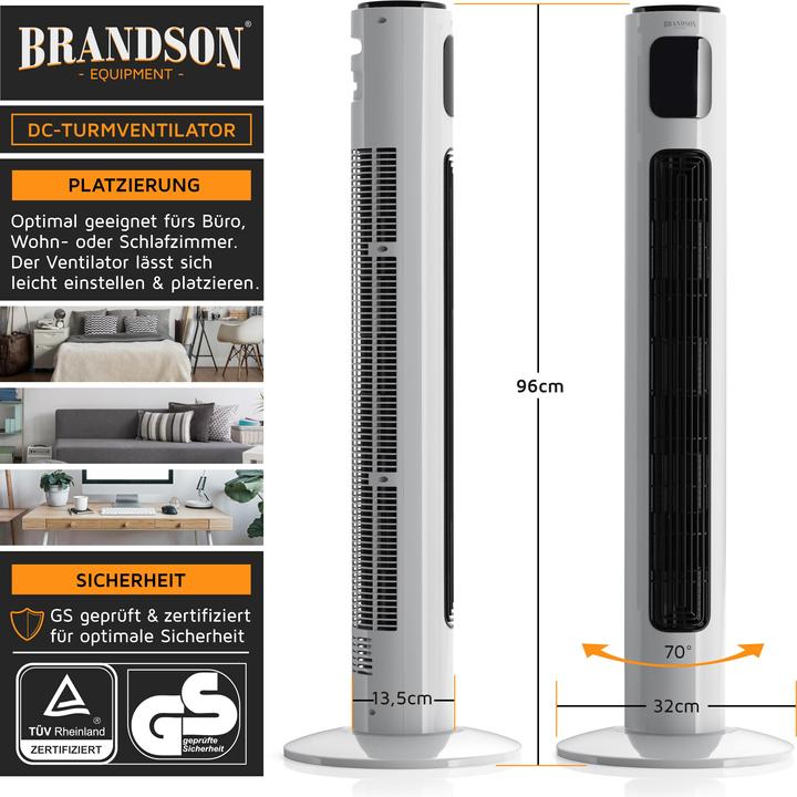 Actual product image Brandson Tower fan (50 dB)