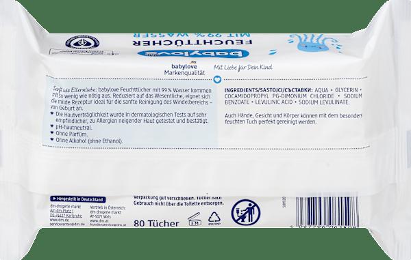 Produktbild dm babylove Feuchttücher (80 Stück)