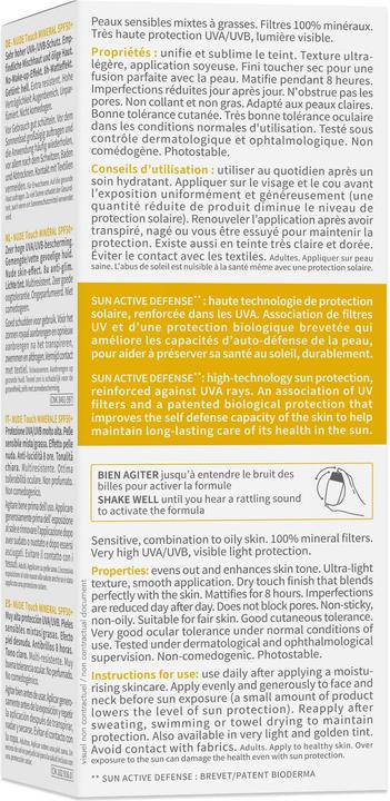 Image du produit Bioderma Photoderm Nude Touch Mineral SPF50+ claire (Crème solaire visage, SPF 50, 40 ml)