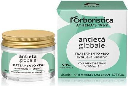 Actual product image L'Erboristica di Athena's Herbal Anti-Ageing Global Intensive Anti-Wrinkle Treatment 50ml with Vegetable Collagen Omega3 and O