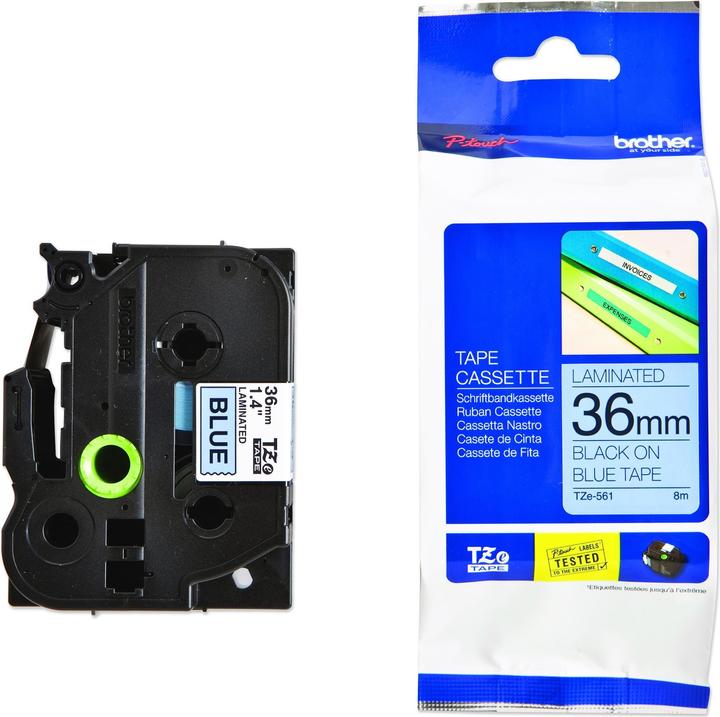 Brother P-touch writing tape TZe laminated (3.60 cm, Blue)