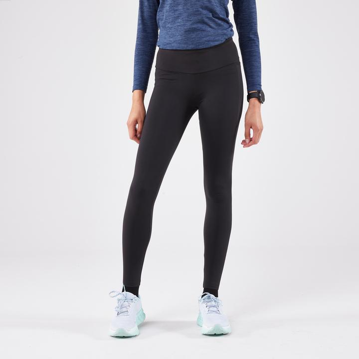 Kiprun Lauftights lang Damen - Run 500 Warm schwarz