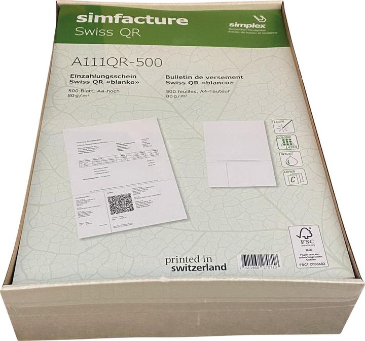 Immagine prodotto Simplex QR svizzero (500 x)