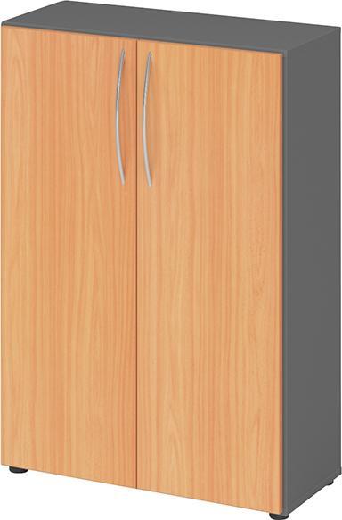 Image du produit Hammerbacher Armoire 3OH 34,6cm de profondeur BM graphite/hêtre