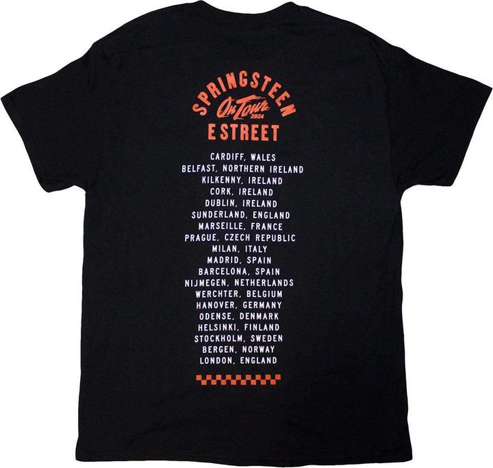 Immagine prodotto Bruce Springsteen Tour '24 Maglietta Ingranaggio Stampa posteriore Adulto Unisex (L)