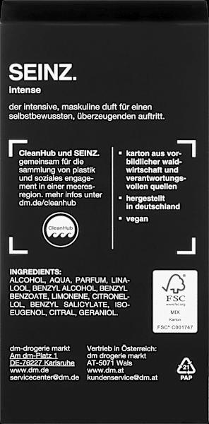 Actual product image dm Seinz. Intense (Eau de toilette, 60 ml)