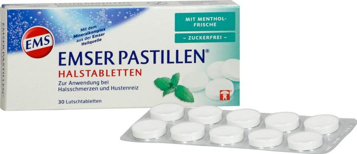 Actual product image Emser Pastilles Throat Tablets with Menthol sugar-free, 30 pcs. tablets (30 Piece)