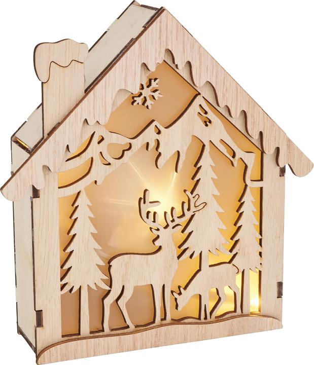 Actual product image VBS Wooden construction kit "House of lights", incl. lighting, 11 pcs.