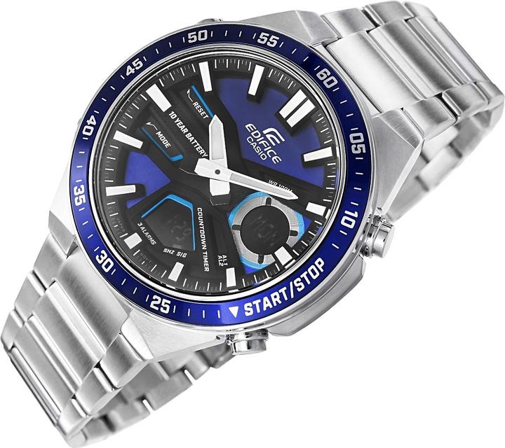 Image du produit Casio Edifice (Montre numérique, Montre analogique, Lunette tournante, Montre radio-pilotée, Montre de plongée, 47 mm)