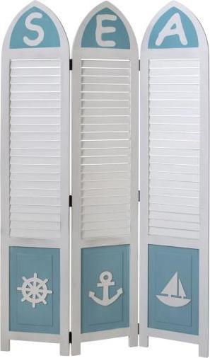 Immagine prodotto Homestyle4u Paravent Room Divider a 3 livelli in legno Parete Spagnola Schermo Privacy Bianco