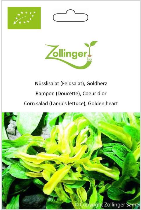 Produktbild Zollinger Bio Nüsslisalat (Feldsalat), Goldherz (Gemüsesamen)