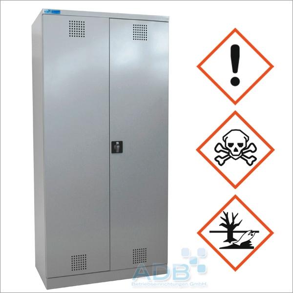 Produktbild ADB Umweltschrank 40729 lichtgrau 92,0 x 58,0 x 192,0 cm, aufgebaut