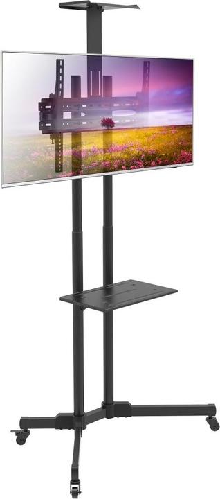 Produktbild Techly TV Trolley für LCD LED TV 37-70Zoll 93,98-177,8cm schwarz mit Ablage (Universal, 70", 50 kg)