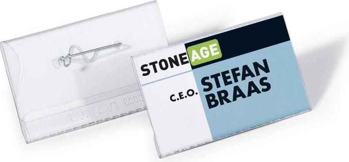 Actual product image Durable Hard foil name tags with shaft pin