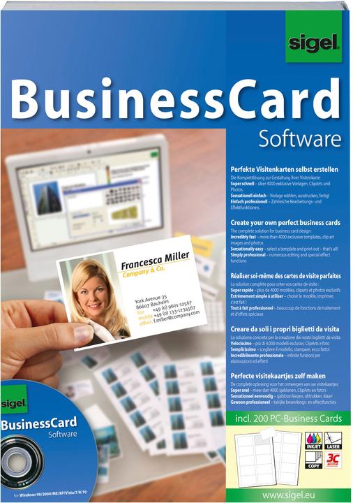 Actual product image Sigel BusinessCard Software (85 x 55 mm)