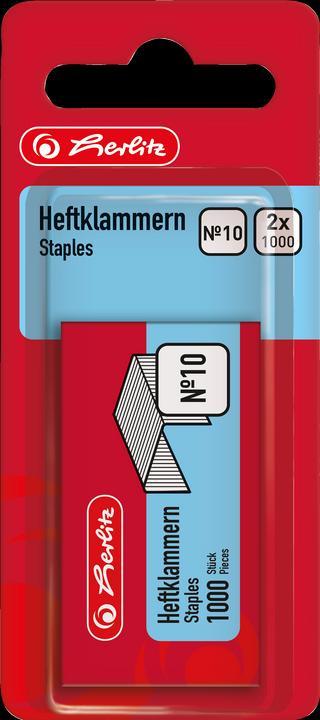 Produktbild Herlitz Heftklammer No.10 verzinkt 2 x 1000 Stück (2000 x)