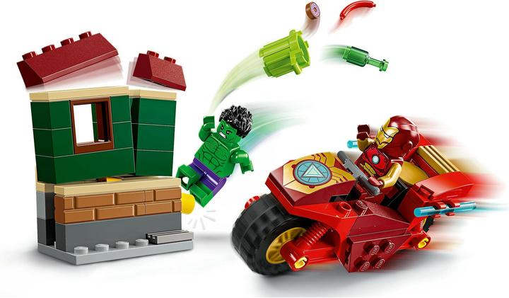 Actual product image LEGO Iron Man with bike and the Hulk (76287, LEGO Marvel)